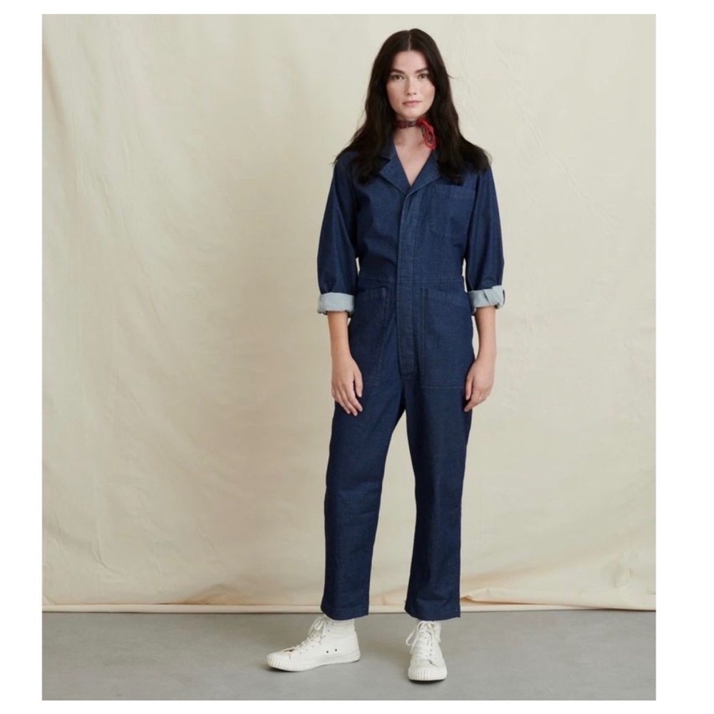 Alex Mill Standard Jumpsuit in Indigo Denim (Cotton Twill), Women's Size Small